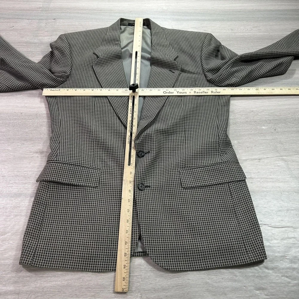 Givenchy Blazer Mens 42R Brown Black Checkered Plaid Sport Coat‎ Jacket